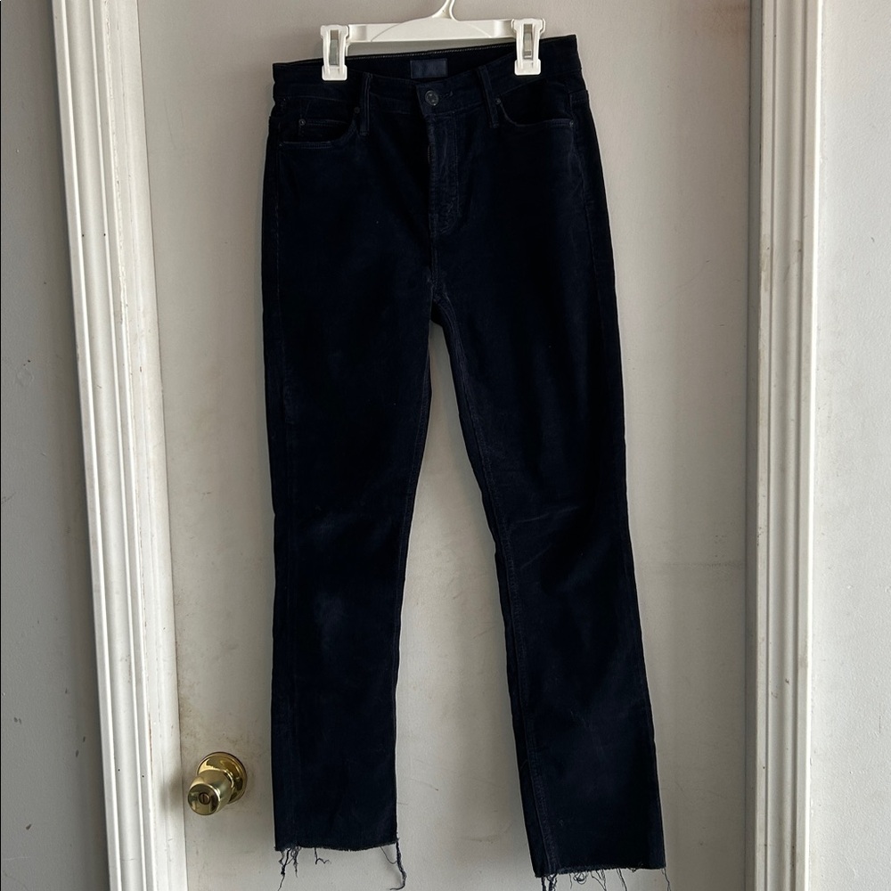 MOTHER Mid Rise Dazzler Ankle Fray Jeans